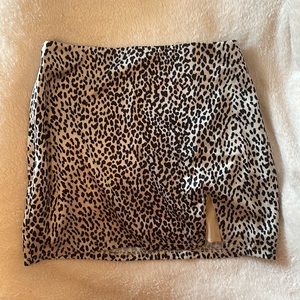cheetah print mini skirt